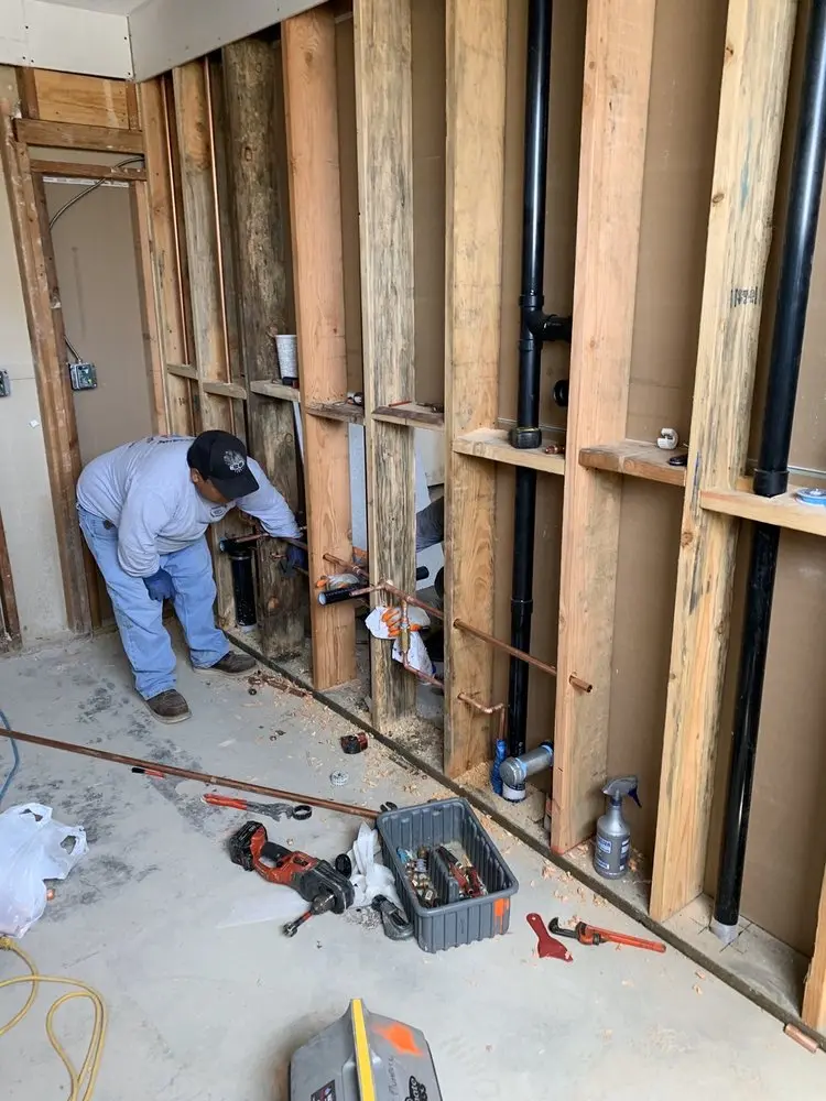 Commercial rough-in plumbing for Gas Line Repair in Rocky Mount
